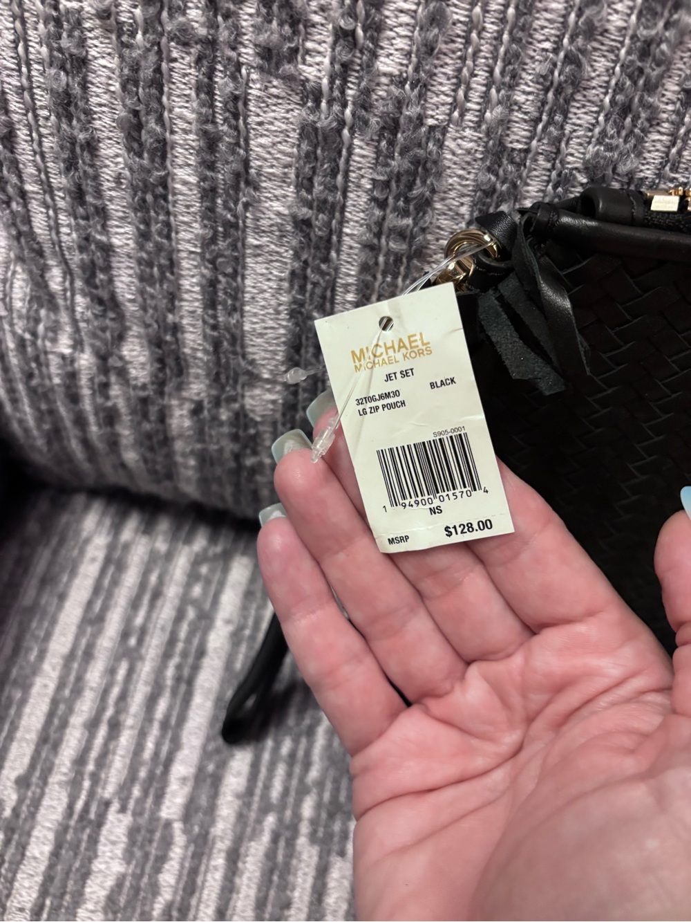 Michael Kors Black Woven Fringe Wristlet Clutch - Picture 4 of 7